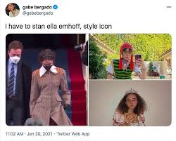 Ella emhoff, right, and cole emhoff arrive at the presidential inauguration in washington. Kamala Harris S Step Daughter Ella Emhoff Is Inauguration Style Star Daily Mail Online