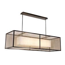 Crenshaw Lighting Layered Linear Pendant In 2020 Rectangular Pendant Light Billiard Lights Hanging Light Fixtures