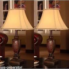 Old World Table Lamp Set Of 2 Lamps Antique Style Reddish Brown 3 Way Switch New Table Lamp Cordless Table Lamps Cool Floor Lamps