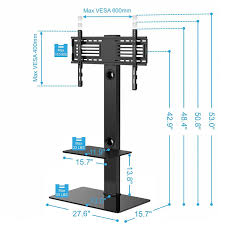 Fitaœeyes Fitueyes Floor Tv Stand With Mount Two Shelves For 32inch To 65inch Sony Samsung Lg Vizio Tv Swivel Mou Swivel Tv Stand Tv Stand With Mount Tv Stand