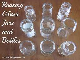 Reusing Glass Jars And Bottles Accidentally Green Crafts With Glass Jars Small Glass Containers Small Glass Bottles
