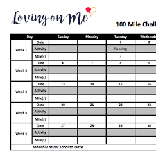 100 Mile Challenge Loving On Me