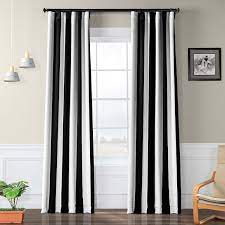 These liners can be easily machine washed, and do not require bleaching for a thorough cleaning. Exclusive Fabrics Black Fog White Stripe Blackout Curtain Panel Pair On Sale Overstock 9536312