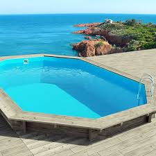 Piscine Bois Cancun 6 53 X 4 41 X 1 45 M Piscine Bois Piscine Hors Sol Piscine