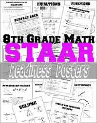 8th Grade Math Staar Readiness Posters Crafty Items And
