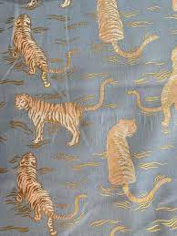Tiger Fly Metallic Soft Blue By Sarah Watts For Ruby Star Etsy Soft Blue Tiger Flying Star Ruby