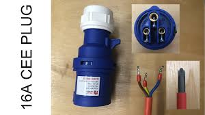 Identify contacts by looking into the open end of plug or socket. Wiring A 16 Amp Plug Professionally Cee 16a Ip44 Plug Youtube