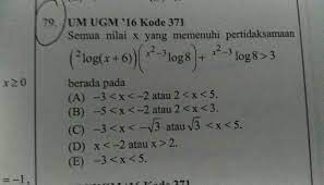 Catatan pertidaksamaan nilai mutlak ini kelanjutan dari catatan kita sebelumnya persamaan nilai mutlak. Contoh Soal Logaritma Nilai X Yang Memenuhi