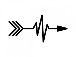 Heart tattoos are a beautiful way to remember loved ones, savor a memory of a past romance or signify a time of brokenness. Minimal Arrow With Heart Beat Tattoo Vector T Shirt Design Buy T Shirt Designs