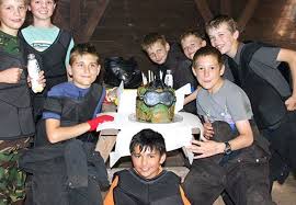 Teens can run around and let off steam during a paintball battle. Birthday Parties Bedlam Paintball Lasertag And Splatmaster