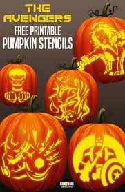 Marvel's avengers printable pumpkin stencils | woo! Nearly 100 Of The Coolest Free Geeky Pumpkin Carving Templates For Halloween