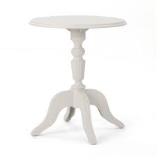 Noble House Kobe French White Round Plastic Outdoor Side Table 301826 The Home Depot Outdoor End Tables Outdoor Side Table Noble House