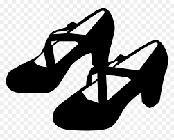 Clip art, illustrations and graphics pictures of ballet shoes. Flamenco Shoe Ballet Shoe Dance Ladies Shoes Clipart Black And White Hd Png Download Vhv