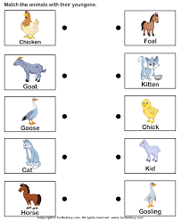 Match Farm Animals To Their Babies Turtlediary Com Animal Worksheets Baby Farm Animals Mother And Baby Animals