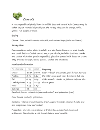 Carrots Nutritional Cooking And Storage