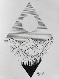 A Nice Simple Mountain Design I Did That I Ll Be Tattooing This Weekend Drawing Abstract Sketches Art Drawings Sketches Simple Art Drawings Simple