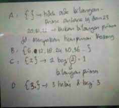 Ditulis menjadi b = { } atau b = ø. Di Antara Himpunan Himpunan Berikut Yang Merupakan Himpunan Kosong Adalah Brainly Co Id