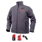 Mens Large M12 12V Cordless TOUGHSHELL Gray Heated Jacket  Milwaukee Tool