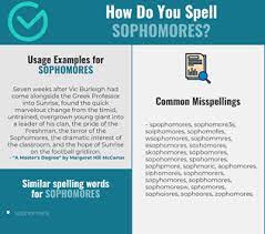 How to spell sophomore, correct spelling of sophomore, how is sophomore spelled, spell check sophomore, how do you spell sophomore. Correct Spelling For Sophomores Infographic Spellchecker Net