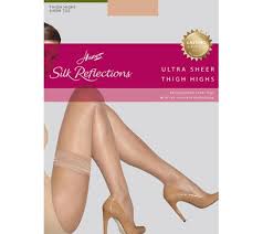 Hanes Womens Silk Reflections Ultra Sheer Thigh High 3 Pack