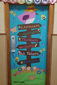 I'm always snapping pictures and jotting down ideas in the the first thing i did this year, before i even unpacked one box, was decorate the bulletin board. Class Door Decorations Simply Kinder