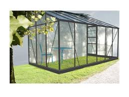 Serre Verre 9 61 M2 Solarium Grise Adossable 3700265804432 Serre Jardin Chalet De Jardin Veranda En Verre