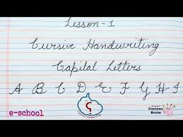 Cursive Handwriting Method For Capital Letters Lesson 1