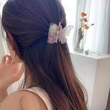 Butterfly Shape Hair Claw Clip Hairstyle Idea Hair Claw Tortoise Hair Butterfly Hair