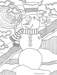Doodle art alley on facebookissa. Winter Coloring Pages Doodle Art Alley