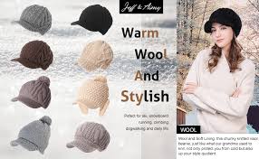We've scoured the internet for womens knit newsboy hat patterns, and this newsboy peak cap is one of our favorites. Amazon Com Jeff Aimy 100 Cotton Lining Knit Beret Newsboy Hat Cap For Women Visor Beanies Winter Ski Hat Ear Warmer Strechable Tan 56 59cm Clothing Shoes Jewelry