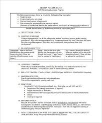 Sample Lesson Plan Outline Lesson Plan Outline Education Lesson Plans Lesson Plan Templates