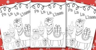 Their long eyelashes and fuzzy coat make them irresistible. Christmas Llama Coloring Page Peace Love Christmas