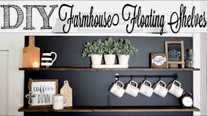 You can keep your whole coffee ingredients preserve by using these shelves. Diy Easy Farmhouse Floating Shelves Youtube