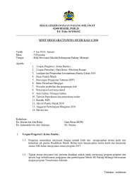 Contoh format minit mesyuarat terkini. Minit Mesyuarat 1 Muzik 2018