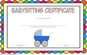 The gift of free time and me time. Babysitting Certificate Template Zerat