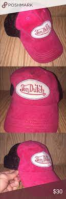 Von Dutch Hot Pink Velour Mesh Trucker Hat Cap Mesh Trucker Hat Trucker Hat Velour