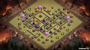 New town hall 9 war base 2020! Town Hall 9 Top 8 Th9 War Base Anti 3 Stars With Link 7 2019 War Base Clash Of Clans Clasher Us