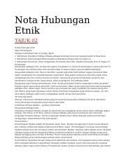 Jawatankuasa hubungan antara kaum (clc). Nota Hubungan Etnik 2 Nota Hubungan Etnik Tajuk 02 Potret Hubungan Etnik Hasil Pembelajaran Selepas Mempelajari Bab Ini Pelajar Dapat 1 Memahami Course Hero