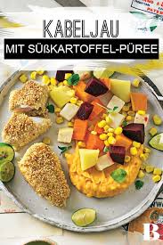 Skrei Mit Susskartoffel Puree Rezept Susskartoffel Lebensmittel Essen Essen Und Trinken