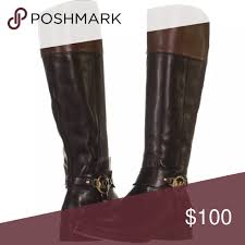 Michael Kors Black And Brown Boots Michael Kors Fulton Harness Two Tone Riding Boots Size 8 1 2 Authentic Michael Michael Kors Two Tone Black And Brown Ful Riding Boots Boots Michael Kors Fulton