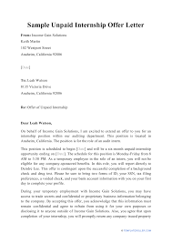 Dear sam, we are pleased to extend your contract as per the mutual agreement dated october, 8th of 2014. Sample Unpaid Internship Offer Letter Download Printable Pdf Templateroller