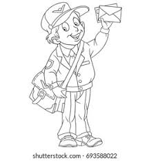 Some of the coloring page names are mailman home, bender, steigrad, steigrad, action back coveralls size 2x large chest size 50 to 52. Coloring Page Cartoon Boy Mail Man Stock Vector Royalty Free 693588022