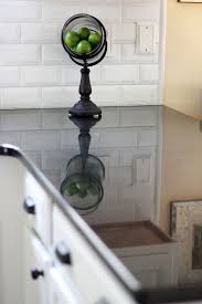 My Kitchen Before And After Beveled Subway Tile Black Countertops White Beveled Subway Tile