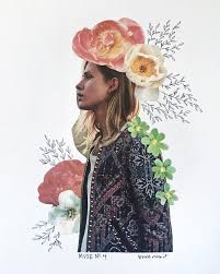 Muse No 4 Flower Collage Foundbykaty Flower Collage Collage Design Magazine Collage