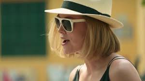 White Sunglasses worn by Charlotte Field (Charlize Theron) in Long Shot
