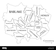 Coventry In Uk Map Modern City Map - Coventry City Of England With Wards And Titles Uk Outline  Map Stock Vector Image & Art - Alamy