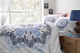 50x70 cm (2 adet)pano yastık kılıfı : Tac Ranforce Madelina Mavi Nevresim Takimi Cift Kisilik