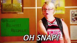 Oh Snap Gif Snap Glee Discover Share Gifs In 2021 Glee Memes Glee Quotes Glee Funny