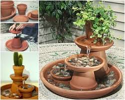 Diy Gartendekorationsideen Tongefass Brunnen Diy Wasserbrunnen Brunnen Garten Garten Deko Ideen