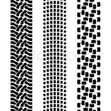 Black Pattern Prints From A Different Offroad Car Tyres Vector Hanging Tv On Wall Halftone Pattern